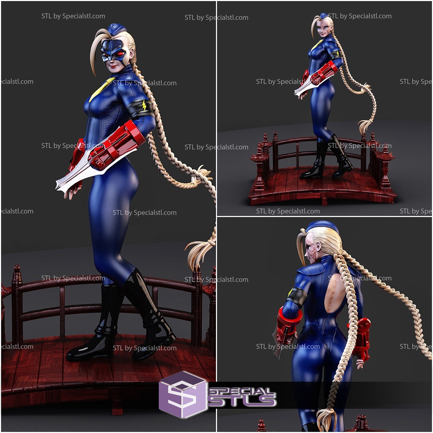 Cammy Lutador de rua 3D model 3D printable