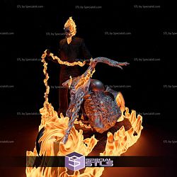 Ghost Rider on Motor V5 3D Printing Figurine STL Files