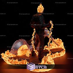 Ghost Rider on Motor V5 3D Printing Figurine STL Files