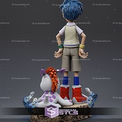 Joe and Gomamon 3D Printing Figurine Digimon STL Files