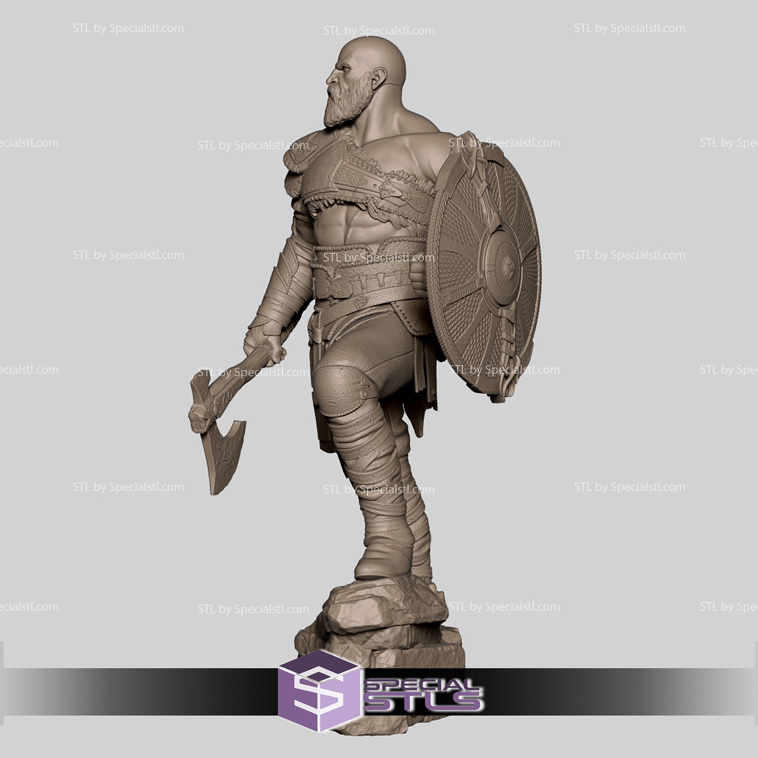 Kratos Standing V4 3D Printing Figurine God of War STL Files