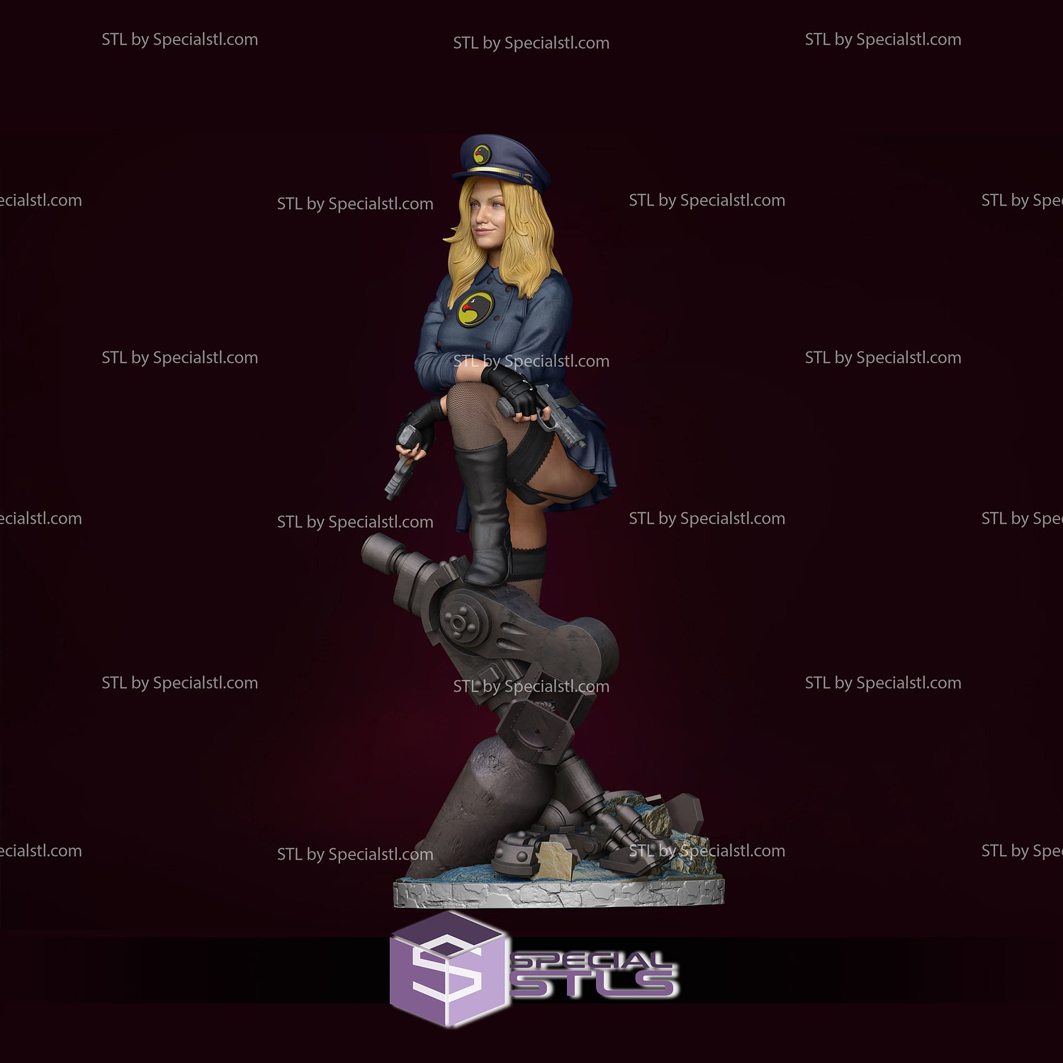 Lady Blackhawk DC Hero STL Files 3D Printing Figurine