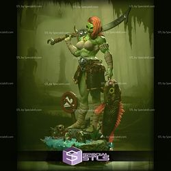 Morwen The Orc Girl 3D Printing Figurine STL Files Fanart