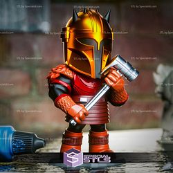 Chibi STL Collection - The Armorer Starwars 3D Printing Figurine