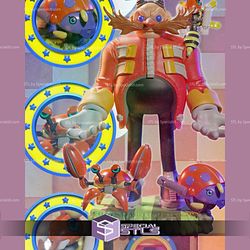 Eggman STL Files Sonic 3D Printing Figurine