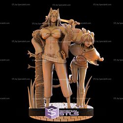 Ghislaine Dedoldia and Eris Boreas Greyrat STL Files 3D Printing Figurine