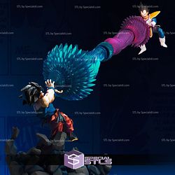 Goku and Vegeta Kameha Diorama STL Files Dragonball 3D Printing Figurine