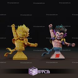 Gotenk Bust STL Files Dragonball 3D Printing Figurine