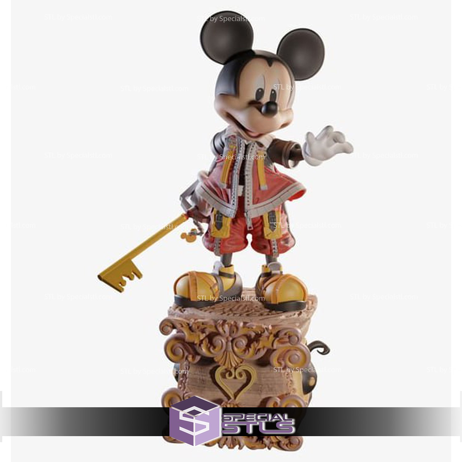 King Mickey Action Figure Kingdom Hearts Play Arts 