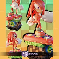 Knuckles STL Files Sonic 3D Printing Figurine