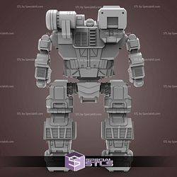 MWO Hunchback BattleMech STL Files 3D Printing Figurine