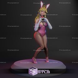 Princess Peach Bunny Suit STL Files Mario 3D Printing Figurine