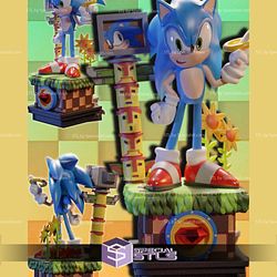 Sonic Standing V2 STL Files 3D Printing Figurine