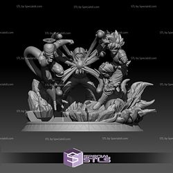 Goku Frieza and A17 Final Battle STL Files Dragonball 3D Printing Figurine