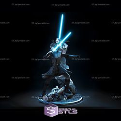The Anakin Skywalker and Obi Wan Kenobi 3D Printing Figurine Star Wars STL Files