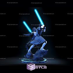 The Anakin Skywalker and Obi Wan Kenobi 3D Printing Figurine Star Wars STL Files