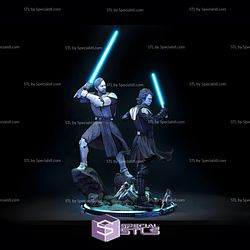 The Anakin Skywalker and Obi Wan Kenobi 3D Printing Figurine Star Wars STL Files