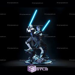 The Anakin Skywalker and Obi Wan Kenobi 3D Printing Figurine Star Wars STL Files - Base Diorama