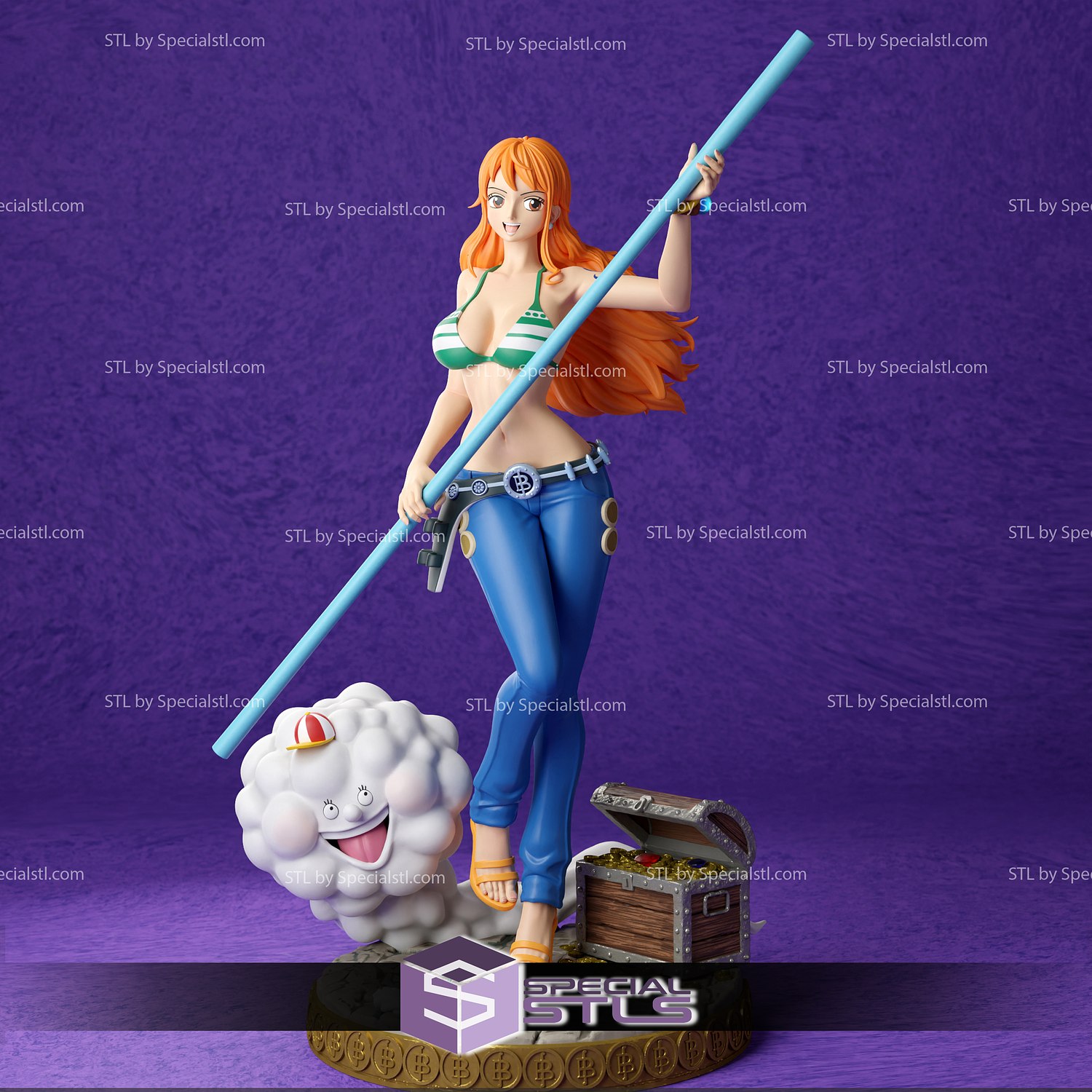 One Piece - Nami 3D Print Model in Figurines 3DExport