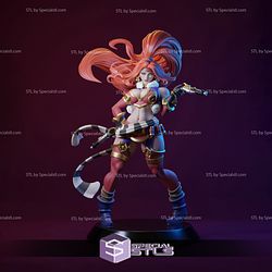 Red Monika STL Files V2 Battle Chasers 3D Printing Figurine