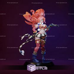 Red Monika STL Files V2 Battle Chasers 3D Printing Figurine