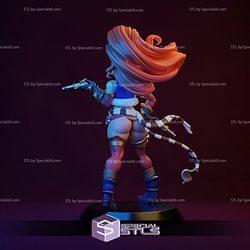 Red Monika STL Files V2 Battle Chasers 3D Printing Figurine
