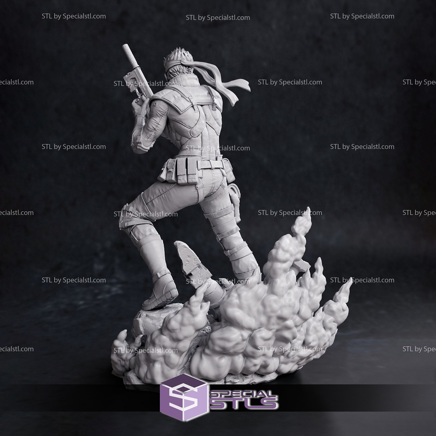 STL file Solid Snake Metal Gear Solid 1 version fan art 3D print