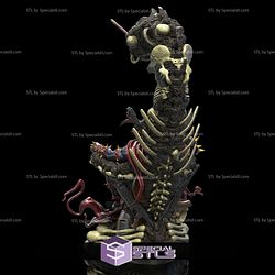 Spawn on Demon Throne V5 3D Printing Figurine STL Files