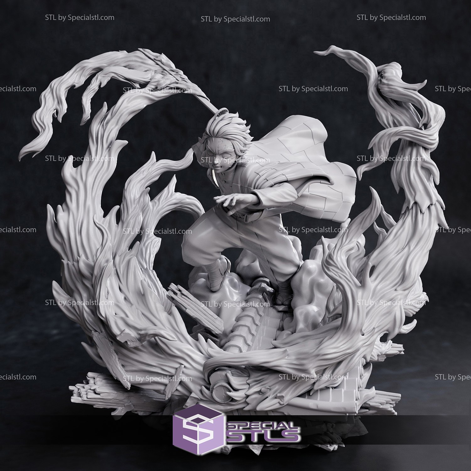 STL file TANJIRO KAMADO ACTION FIGURE 🌆・3D print design to download・Cults
