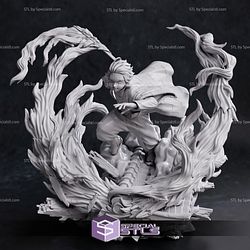 Tanjiro Action Pose V3 STL Files Demon Slayer 3D Printing Figurine