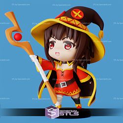 Chibi Megumin STL Files Konosuba 3D Printing Figurine