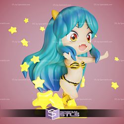 Lum Chibi STL Files Urusei Yatsura 3D Printing Figurine