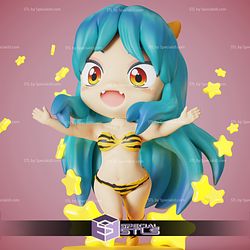 Lum Chibi STL Files Urusei Yatsura 3D Printing Figurine