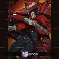 Alucard V2 STL Files Hellsing 3D Printing Figurine