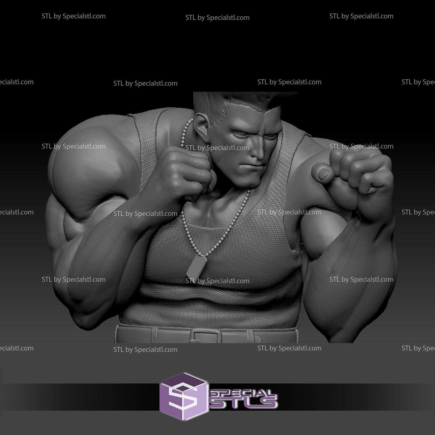 STL file Guile Bust - Street Fighter 👤・3D printing model to download・Cults
