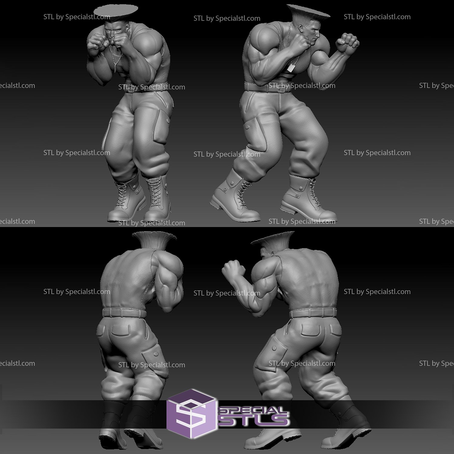 STL file GUILE - STREET FIGHTER・3D print object to download・Cults