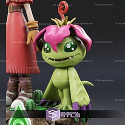 Mimi and Palmon 3D Printing Figurine Digimon STL Files