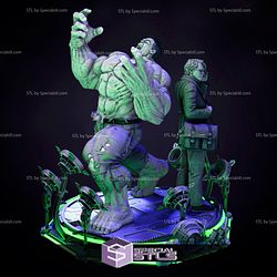 Hulk and Bruce Banner STL Files 3D Printing Figurine Diorama