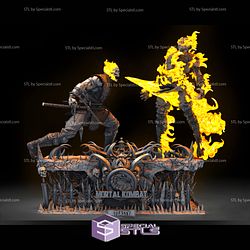 Scorpion and Sub Zero Toasty STL Files Spine Rip Diorama 3D Printing Figurine