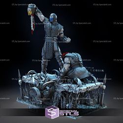 Sub Zero and Scorpion STL Files Spine Rip Diorama 3D Printing Figurine 