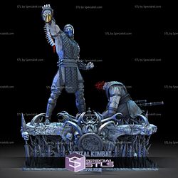 Sub Zero and Scorpion STL Files Spine Rip Diorama 3D Printing Figurine - Base Diorama
