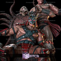Shao Kahn and Goro STL Files Mortal Kombat 3D Printing Figurine