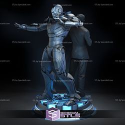 Iroman Tony Stark Diorama STL Files 3D Printing Figurine - Base Diorama