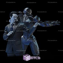 Iroman Tony Stark Diorama STL Files 3D Printing Figurine - Base Diorama