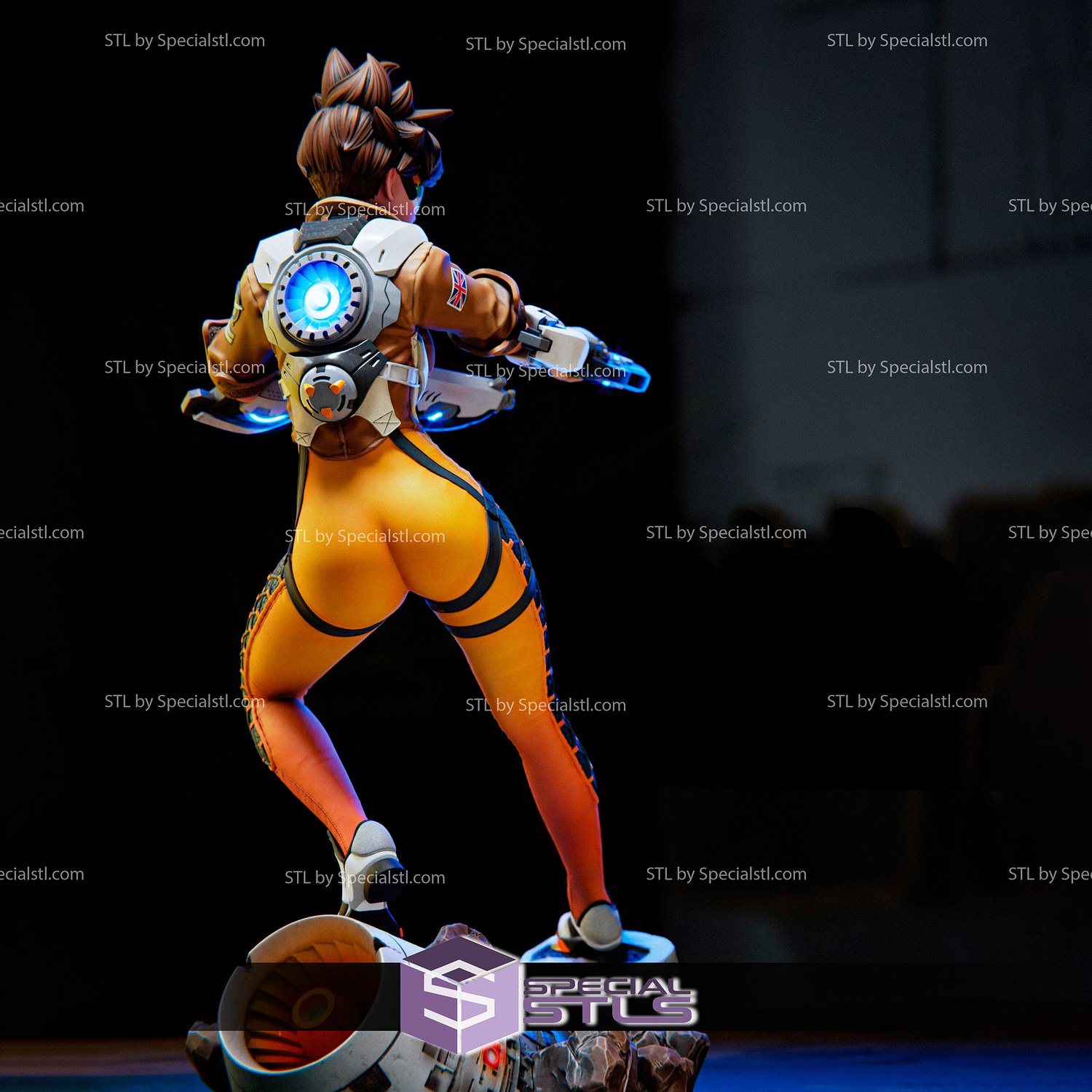 3D Printable Overwatch - Tracer Full Figure by Printed Obsession