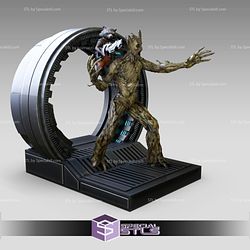 Rocket and Groot V3 STL Files Guardians of the Galaxy 3D Model