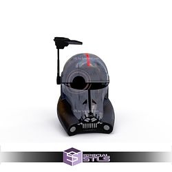 Cosplay STL Files Bad Batch Crosshair Helmet 3D Print Wearable