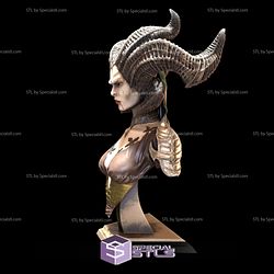 Lilith Bust STL Files Diablo 3D Printing Figurine