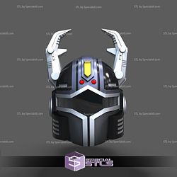Cosplay STL Files Silver Metallic Beetleborg Helmet