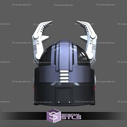 Cosplay STL Files Silver Metallic Beetleborg Helmet